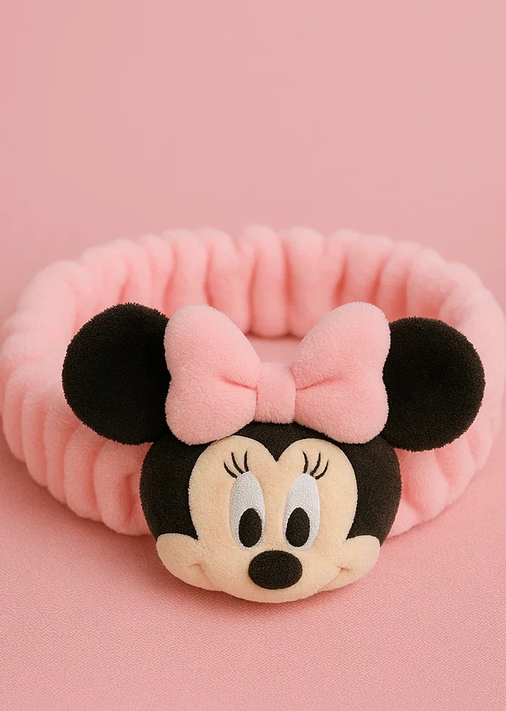 Cute Minnie Mouse Baby Headband – Soft and Comfortable Plush Design for Infants